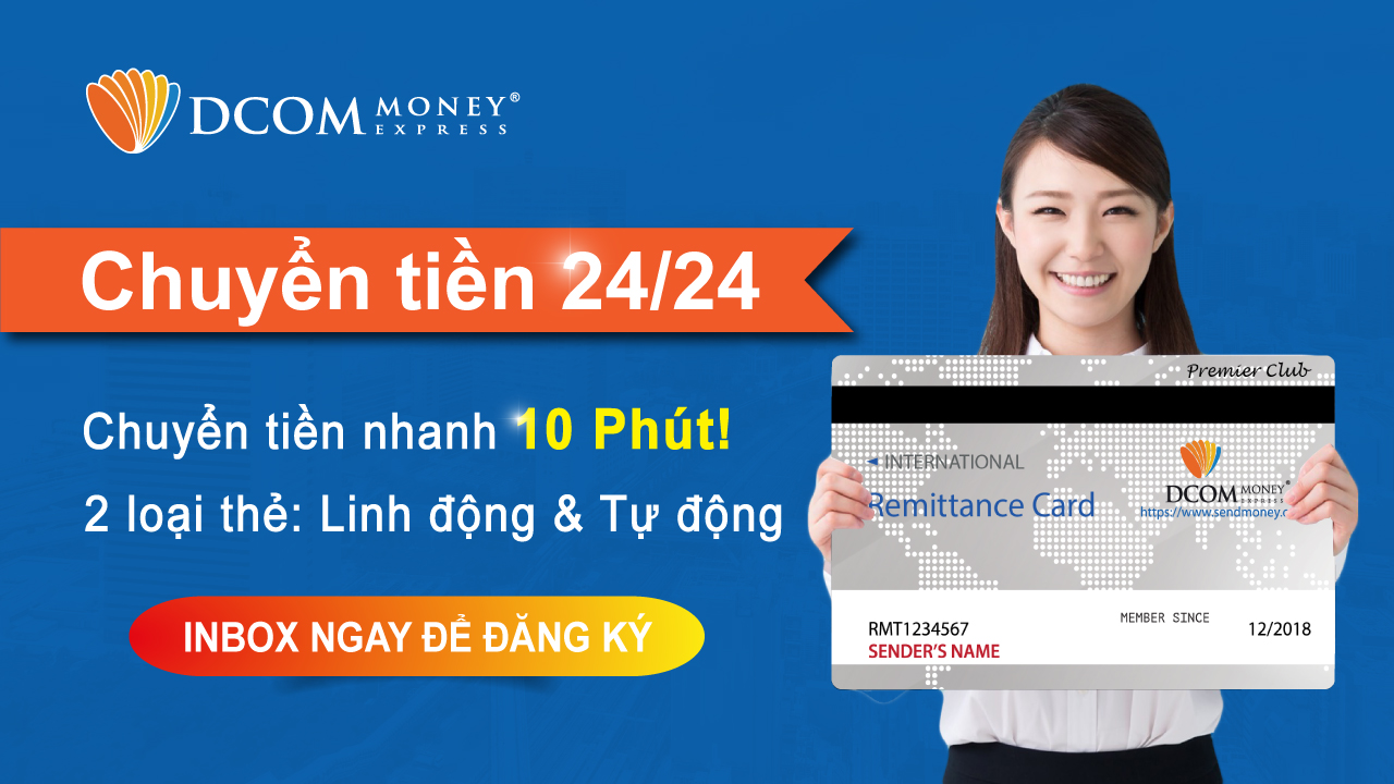 Dịch vụ chuyển tiền từ Nhật Bản về Việt Nam - DCOM Money Express